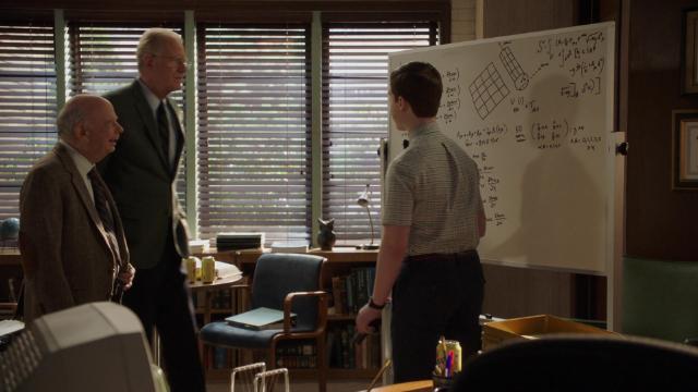 Новая девушка-метеоролог и домохозяйка - 19 серия, 6 сезона, сериала Детство Шелдона (2017)